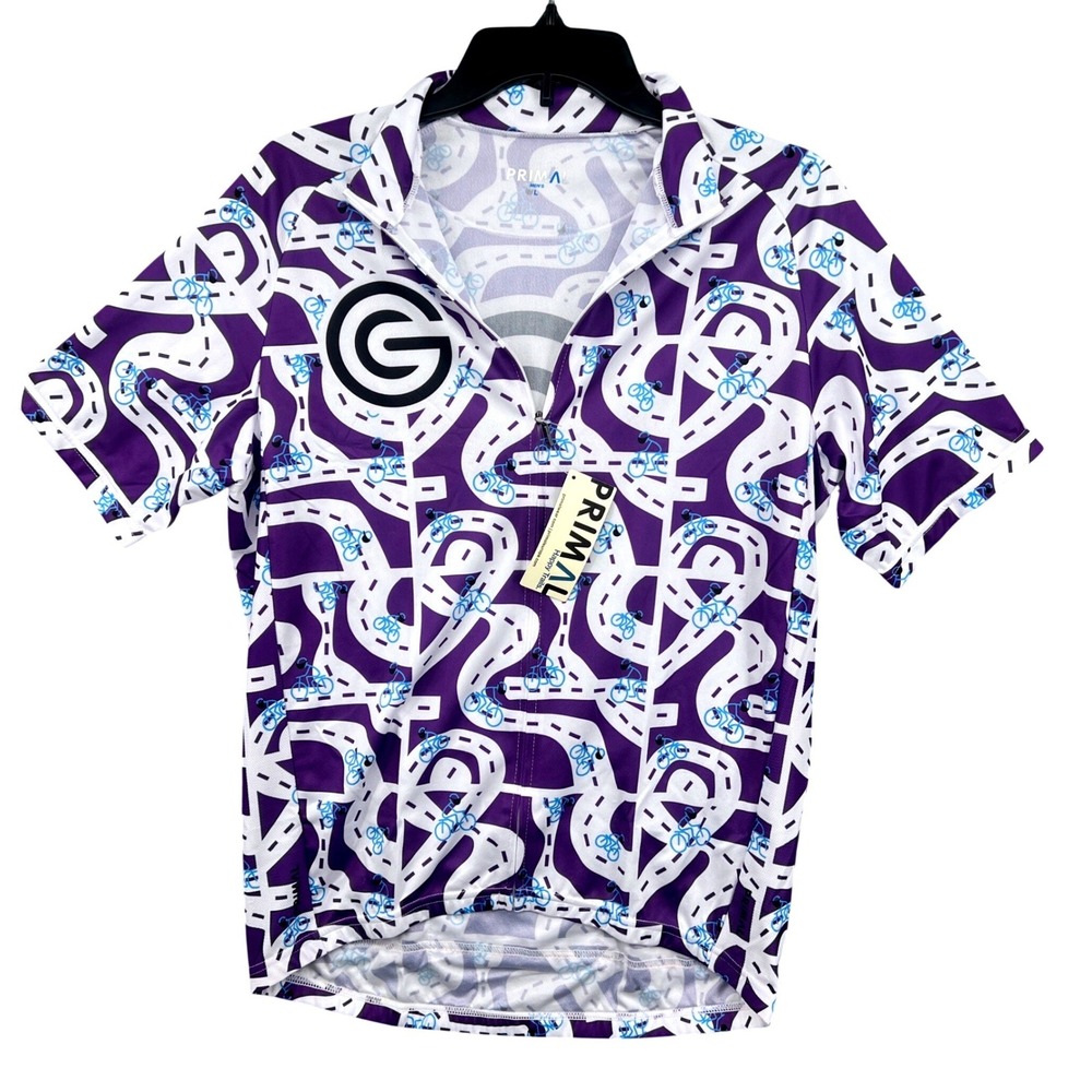 Primal Cycling Jersey Mens L Purple Nexas General Catalyst‎ 2020 Road Map NWT